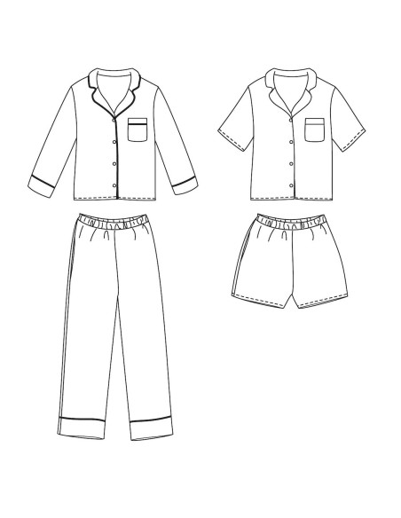 Patron de pyjamas Budapest kids - Ikatee
