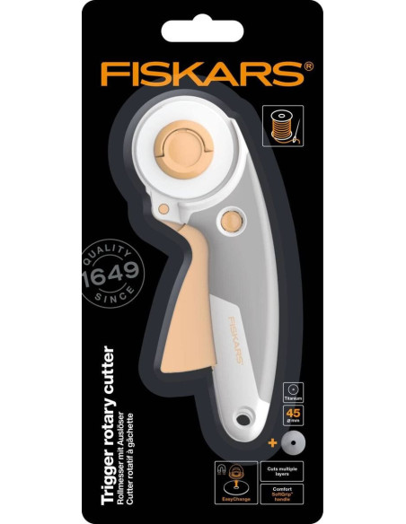 Cutter rotatif à gâchette Fiskars 45mm