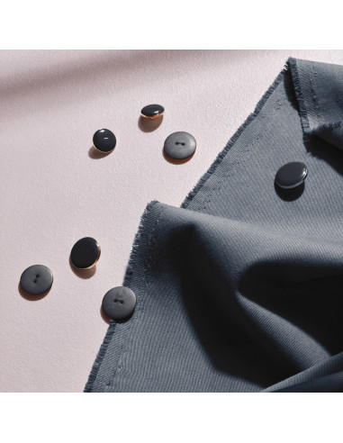 Tissu gabardine de coton light Deep Charcoal - Atelier Brunette