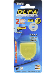 2 lames de rechange pour cutter Olfa - 18 mm