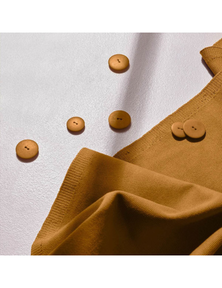 Tissu gabardine de coton light Ochre - Atelier Brunette