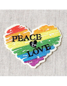 Écusson thermocollant Love - Peace and love