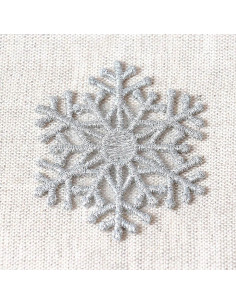 Écusson thermocollant grand flocon - Argent