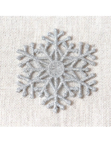 Écusson thermocollant grand flocon - Argent
