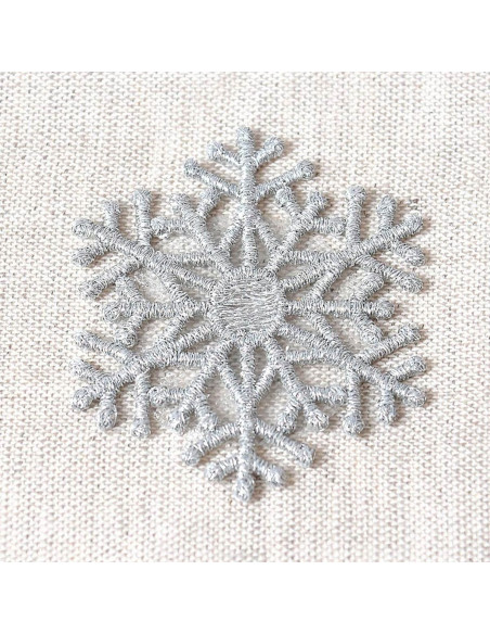 Écusson thermocollant grand flocon - Argent