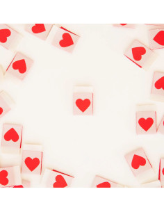 Lot de 8 étiquettes tissées - Red heart 2