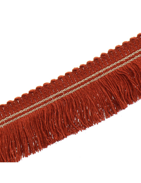 Frange surpiqûre or 30 mm - Terracotta