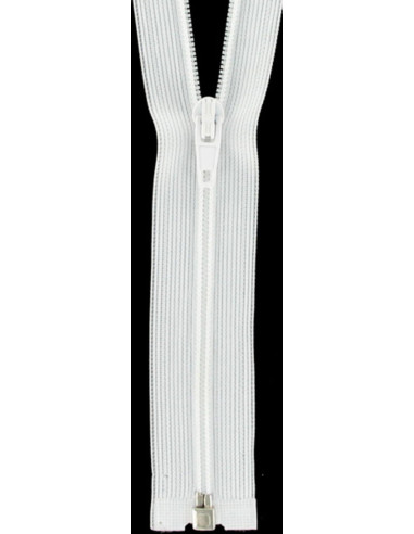 Fermeture séparable nylon super fine - Blanc