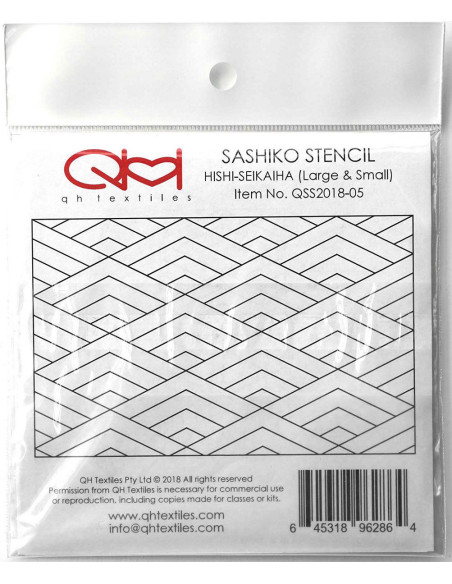 Set de 2 gabarits pour sashiko stencil - Hishi-Seikaiha
