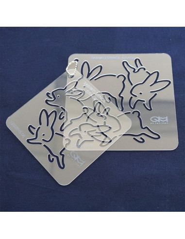 Set de 2 gabarits pour sashiko stencil - Usagi