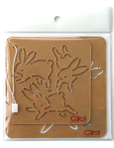 Set de 2 gabarits pour sashiko stencil - Usagi 2