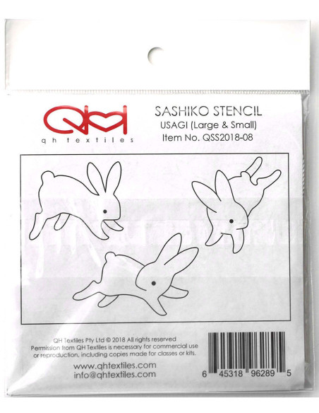 Set de 2 gabarits pour sashiko stencil - Usagi
