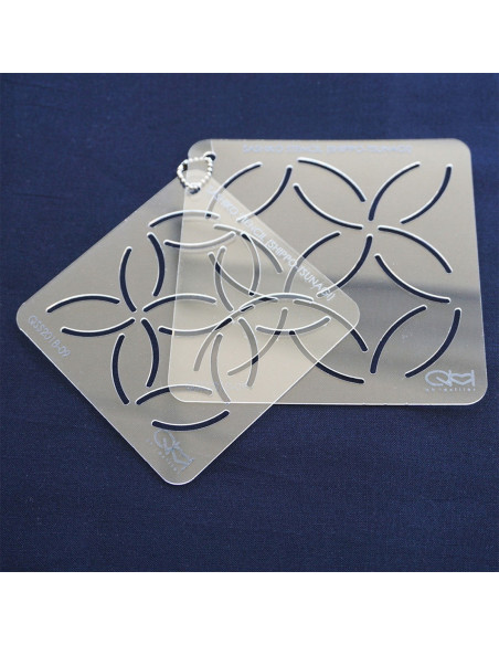 Set de 2 gabarits pour sashiko stencil - Shippo-Tsunagi