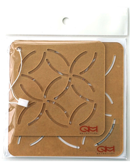 Set de 2 gabarits pour sashiko stencil - Shippo-Tsunagi