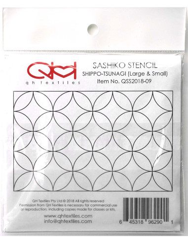 Set de 2 gabarits pour sashiko stencil - Shippo-Tsunagi