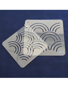 Set de 2 gabarits pour sashiko stencil - Seikai-Ha