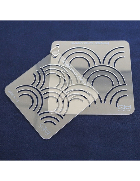 Set de 2 gabarits pour sashiko stencil - Seikai-Ha