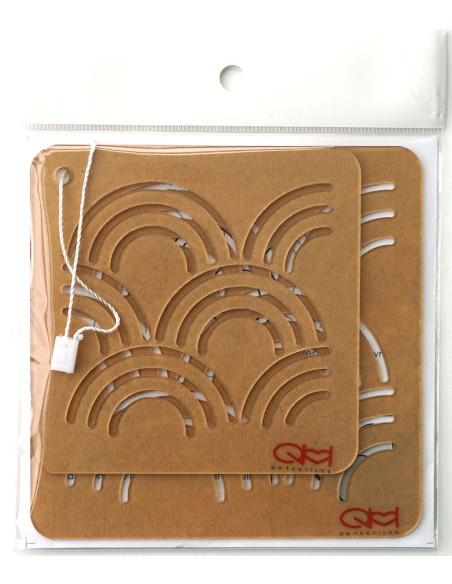 Set de 2 gabarits pour sashiko stencil - Seikai-Ha