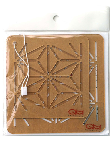 Set de 2 gabarits pour sashiko stencil - Asano-Ha