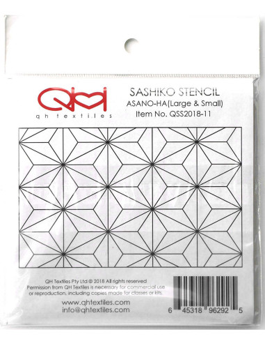 Set de 2 gabarits pour sashiko stencil - Asano-Ha