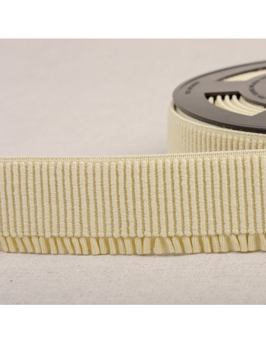 Élastique bord côte pour jupe - Beige clair