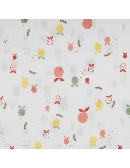 Tissu double gaze fantaisie - Fruits