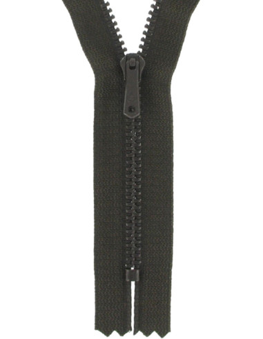 Fermeture éclair pantalon - Brou de noix