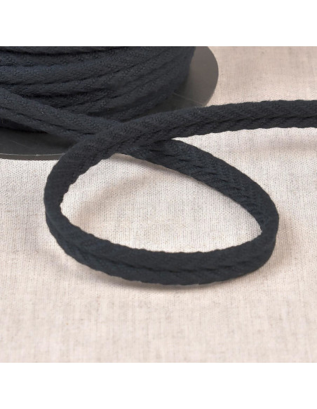 Cordon double passepoil chevrons - Noir