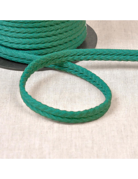 Cordon double passepoil chevrons - Vert vif
