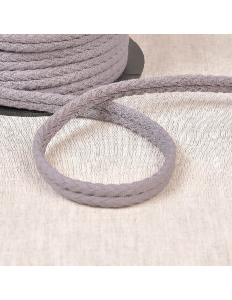 Cordon double passepoil chevrons - Gris moyen