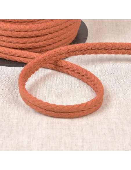 Cordon double passepoil chevrons - Rouille