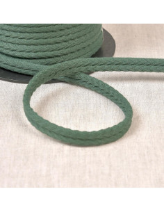 Cordon double passepoil chevrons - Vert bouteille