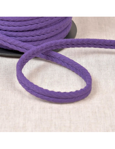 Cordon double passepoil chevrons - Prune