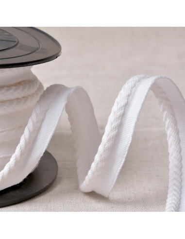 Cordon passepoil chevrons - Blanc