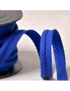 Cordon passepoil chevrons - Bleu roi