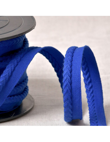 Cordon passepoil chevrons - Bleu roi