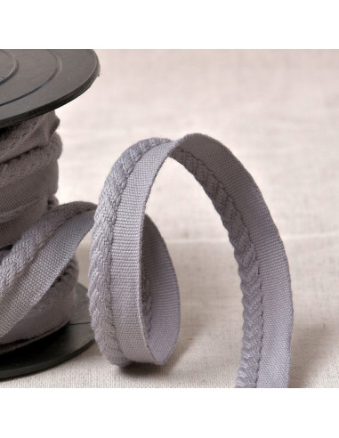 Cordon passepoil chevrons - Gris moyen