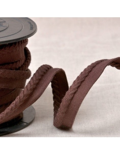 Cordon passepoil chevrons - Marron foncé