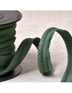 Cordon passepoil chevrons - Vert bouteille