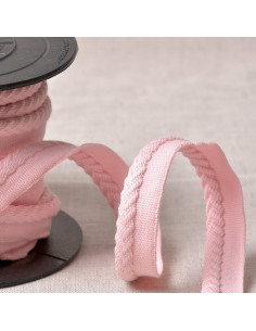 Cordon passepoil chevrons - Rose clair