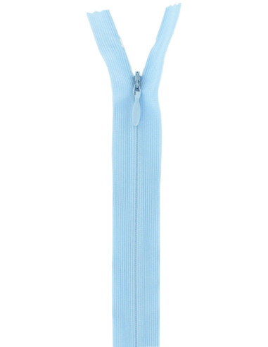 Fermeture éclair invisible - Bleu layette