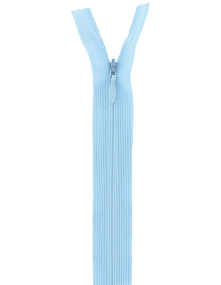 Fermeture éclair invisible - Bleu layette