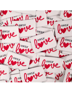 Lot de 5 étiquettes tissées - Only Love