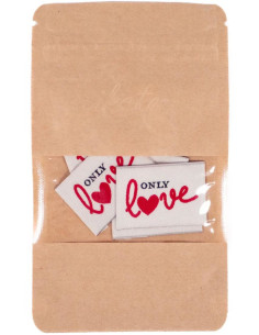 Lot de 5 étiquettes tissées - Only Love 2