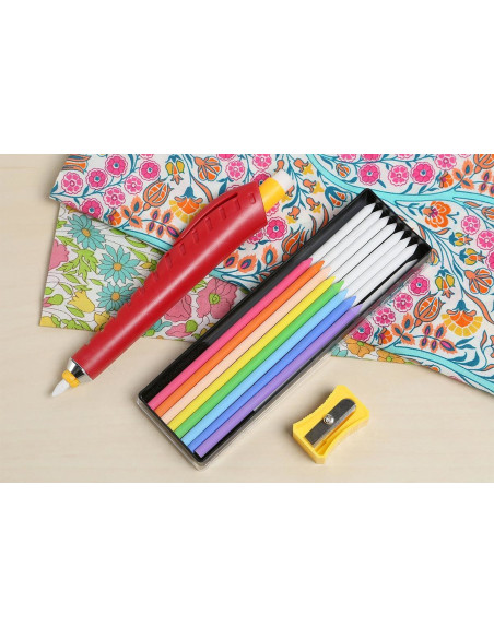 Crayon craie porte mine + craies + taille crayon