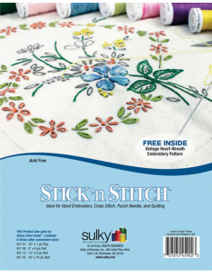 Set de 12 feuilles hydrosolubles, adhésives et imprimables A4 Stick N Stitch Sulky 2
