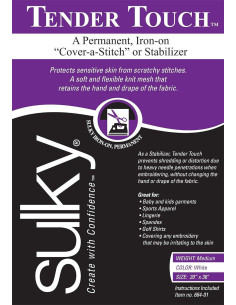 Protection envers de broderie Tender Touch Sulky - 50 cm x 90 cm