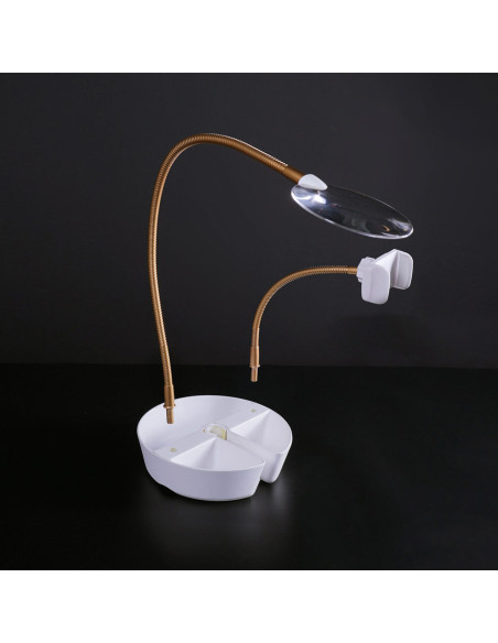 Lampe sur pied avec loupe, plateau et pince téléphone Daylight Anita