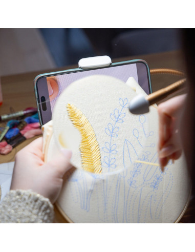 Lampe sur table avec loupe, plateau et pince téléphone Daylight Anita