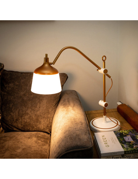 Lampe sur table avec loupe, plateau et pince téléphone Daylight Anita